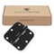 Cauldham Heavy-Duty 3-1/2" Interior Door Hinges with 5/8" Radius Corners - Black